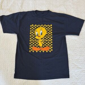 Vtg Tweety Bird Looney Tunes T-Shirt Size XL Y2k Zeep Double Side Graphic Nwot